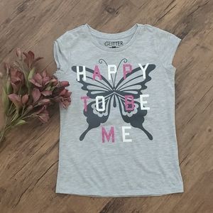 Happy to Be Me girls graphic tee